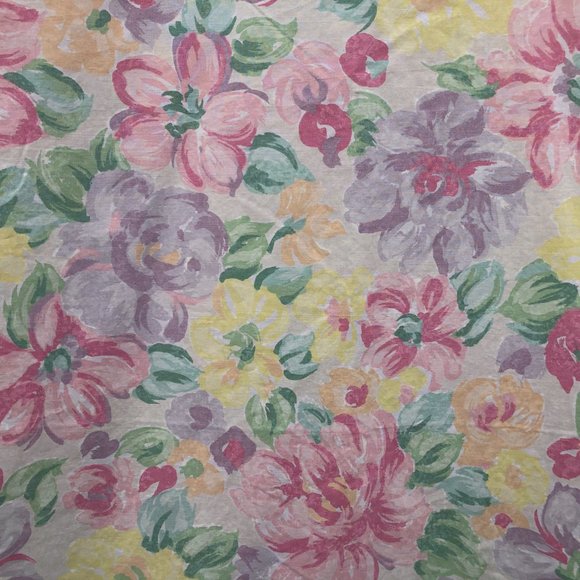 Vintage Fieldcrest Double Full Flat Sheet Pastel - Picture 3 of 5